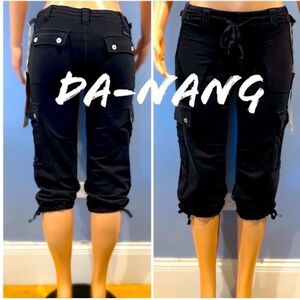 DA-NANG BLACK CARGO PANTS COTTON SMALL $178